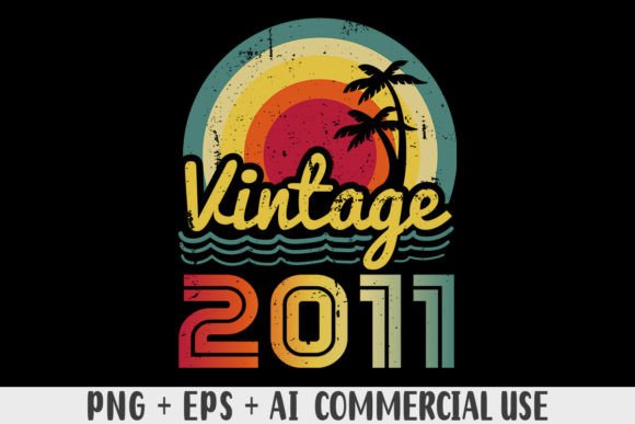Download Vintage 2011 PNG Sublimation Design - 2011 Collection