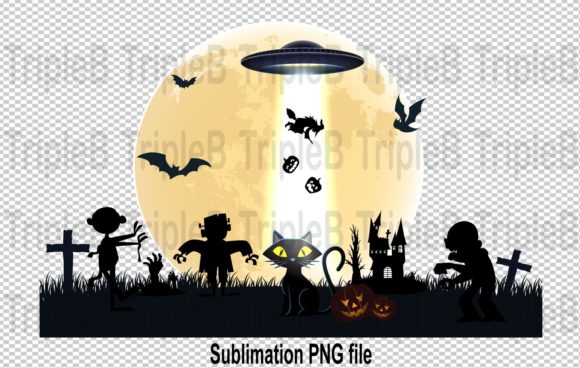 Download UFO Abduction Halloween Sublimation - Abduction Collection