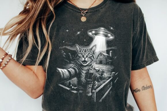 Download Funny Cat Selfie Alien Abduction Ufo - Abduction Collection