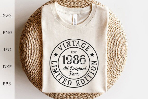 Download Vintage 1986 Limited Edition SVG PNG - 1986 Collection